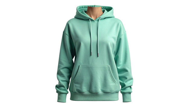 Gem&uuml;tlicher Fleece-Hoodie in frischem Mintgr&uuml;n f&uuml;r Damen