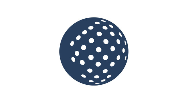 Golf Ball with White Dots on Blue.