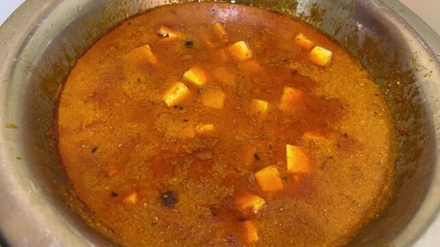 Dhaba-style Paneer masala served in Kolkata, India