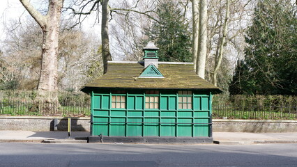 Naklejka premium A cabman's shelter, Kensington, London