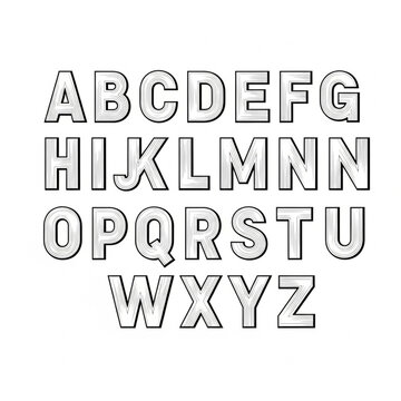 Alphabet Letters Typography Font Style Collection.