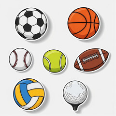 Obraz premium Collection of Various Sports Balls and Equipment.