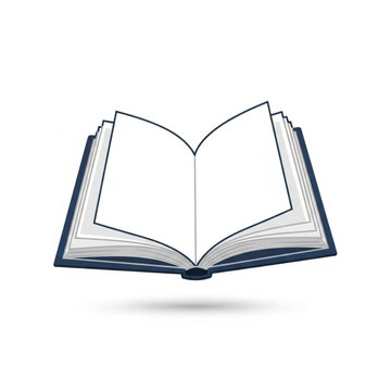 Open Book with Blank Pages Floating.