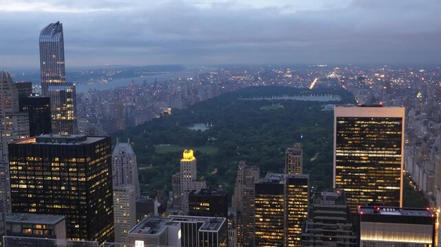 Central Park aerial view, Manhattan, New York City, New York, USA