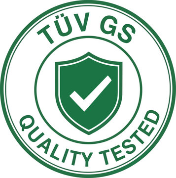 Tuv gs quality tested certification mark for safe products approval and verified compliance assurance symbol