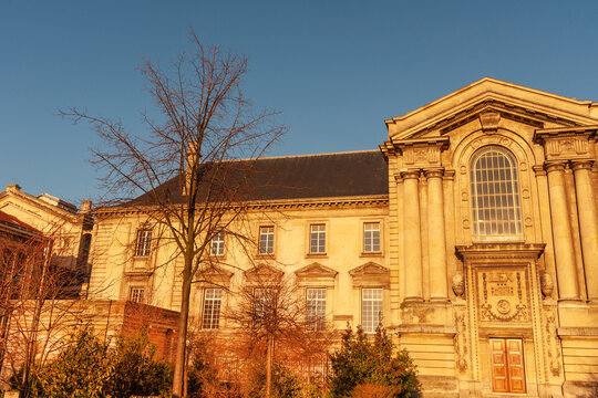 Historic Palace of Justice (Courthouse) in neoclassical style located on Place du Cardinal Lu&ccedil;on in Reims, France