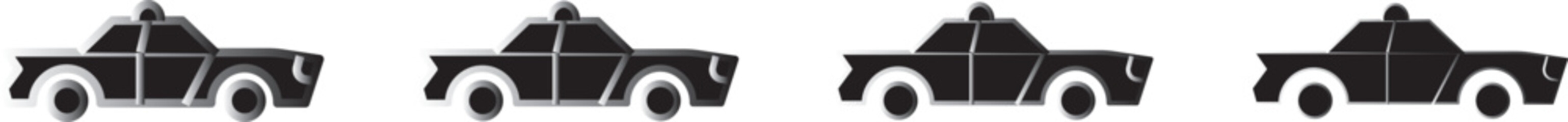 Minimalist outline transport icons collection including police ambulance © MDParveg