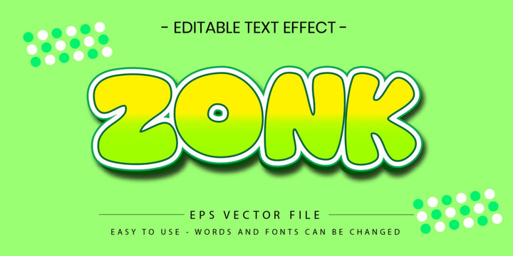 Zonk Bubble Graffiti 3D Text Effect