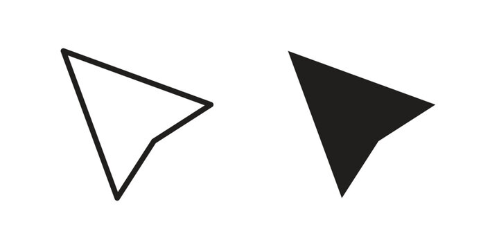 Mouse pointer icon logo vector. Set of line icons. flat designs