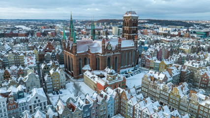 Winter Gdańsk. Drone photos. Winter 2026.  © Bogumił Dłubek