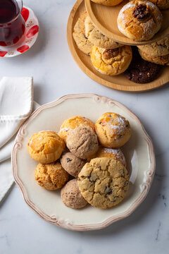 Turkish homemade sweet and savory cookies - tatli tuzlu kurabiye - kuru pasta