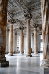 Obraz premium doric columns in modern minimalistic interiour