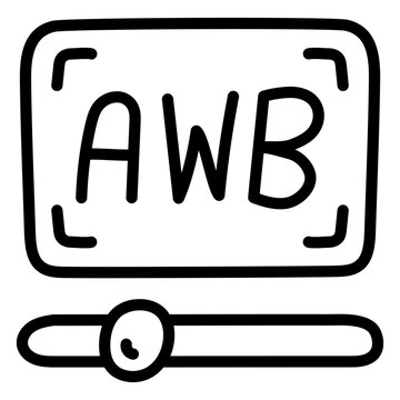 Trendy style icon of AWB