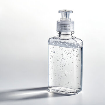 acetone bottle on plain is isolate white background