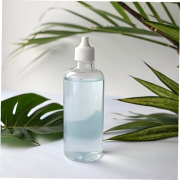 acetone bottle on plain is isolate white background