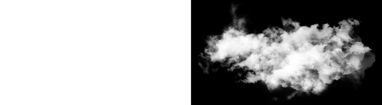 PNG image of&nbsp;Dynamic white smoke or cloud element featuring fluffy texture and atmospheric detail, perfect for visual effects on transparent background. on transparent background
