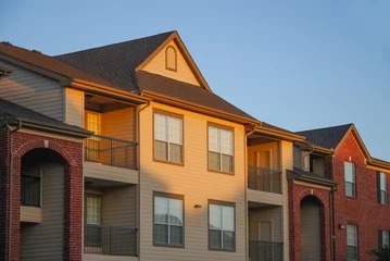 apartment building with sunlight in the morning © nd700