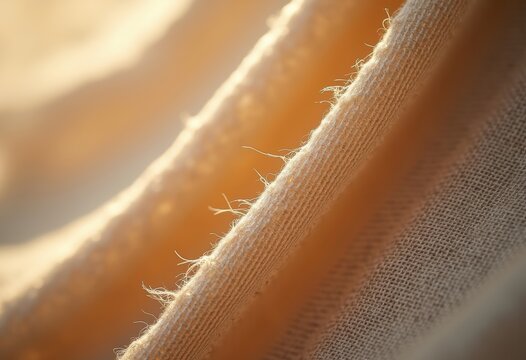 Natural Slub Weave Linen Fabric Textural Display with Earth Tones Shades