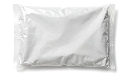 Obraz premium White powder or granular substance sealed in clear plastic bag.