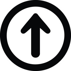 Black upward arrow inside a circle on a white background © MD. BELAL UDDIN