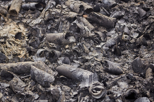 Kano, Nigeria - 27 January 2024: View of a scene of devastation near Dakata fire service, with twisted metal and charred debris filling the frame, an aftermath of destruction.