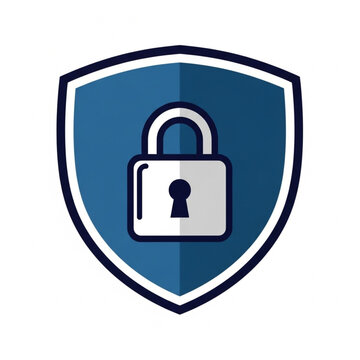 Blue Shield with Lock Security Protection.