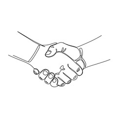 Fototapeta premium Two Hands Shaking in Solidarity Gesture.