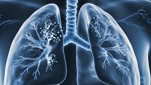 This artistic depiction of human lungs showcases the intricate pathways of the respiratory system, featuring vibrant colors and details that capture the essence of life.