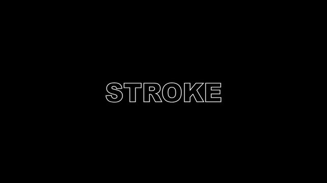 White Outline 'STROKE' Text on Dark Minimalist Background