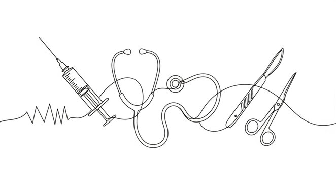scissors and syringe