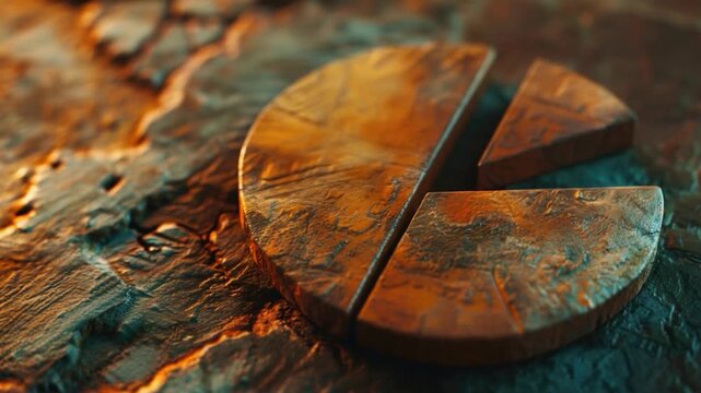 Video A detailed view of a wooden table top, showcasing its texture and grain