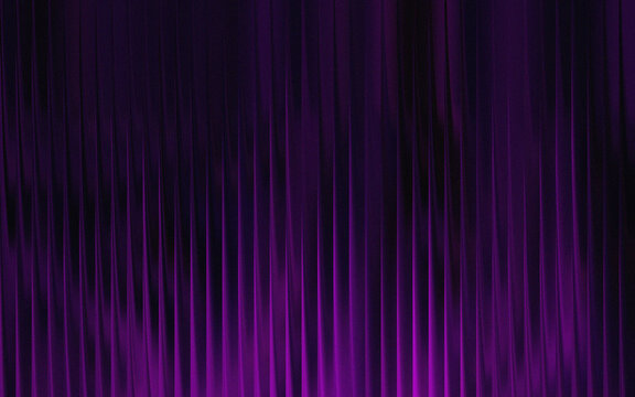 Abstract purple curtain background with vertical folds and soft lighting effect