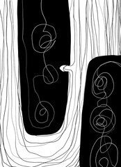 Abstract image for printing. Picture for modern interiors. The picture is painted by hand on a tablet. © neurostructure