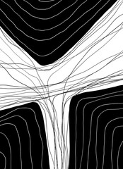 Abstract image for printing. Picture for modern interiors. The picture is painted by hand on a tablet. © neurostructure