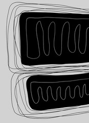 Abstract image for printing. Picture for modern interiors. The picture is painted by hand on a tablet. © neurostructure