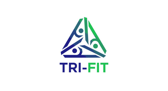 Tri Fit Logo Fitness Brand Mark.