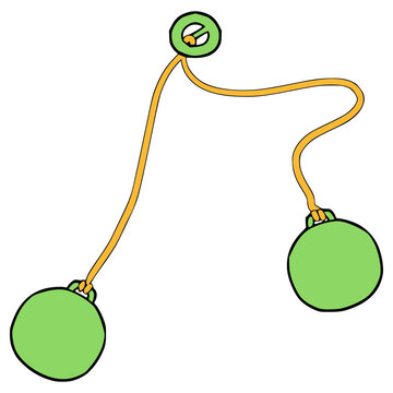 clackers illustration hand drawn isolated vector