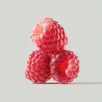 raspberry on white background