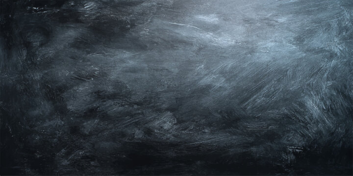 A dark blue stormy sky merges with a black and white textured background amidst thick smoke, moonlit fog, and rain over a deep night ocean