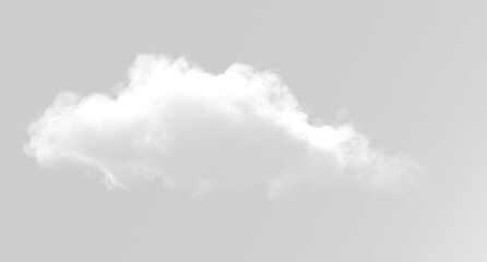 Obraz premium white cumulus cloud on transparent background for sky design and atmosphere 
