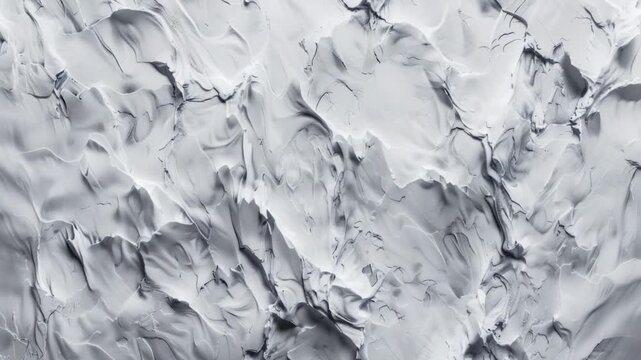 Video A close-up shot of a snowy surface with intricate details and patterns