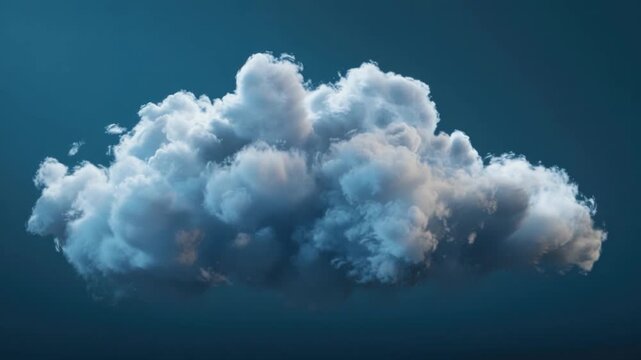 Video A cloud floats in the sky with a plane visible in the distance