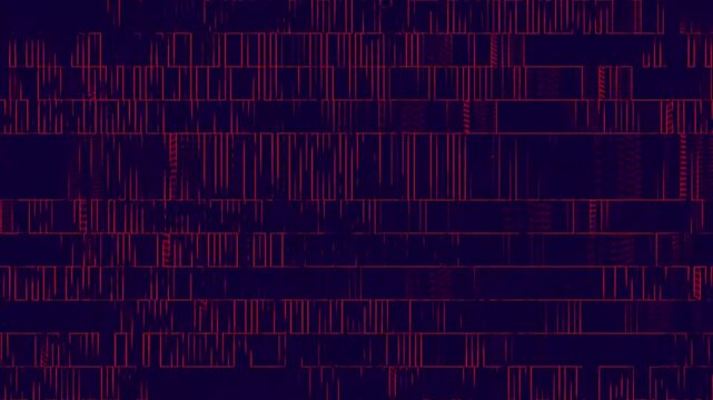 Digital Artifact and Glitch Noise Loop with Analog Signal Decay and Retro VHS Texture Wide