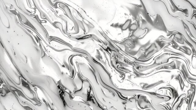Video A close-up view of a liquid surface in black and white, suitable for use in science and technology s