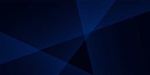 Obraz premium Black dark navy blue silver abstract pattern background. Geometric shape. Line triangle angle fold polygon diamond 3D. Color gradient ombre. Rough grain noise