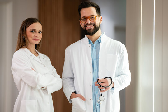 Medical team collaborating in a modern healthcare environment