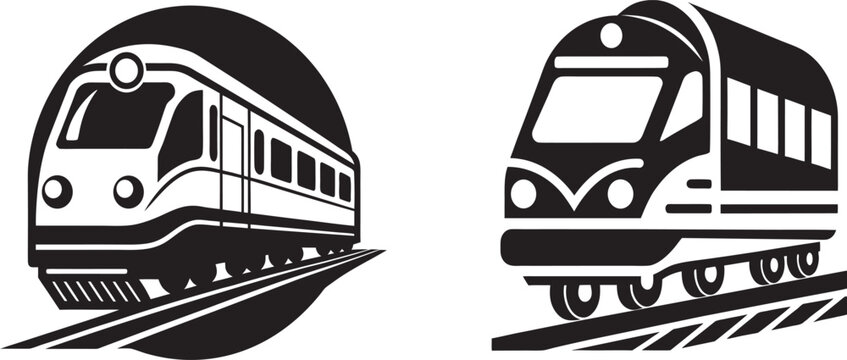 old train on the white background vector