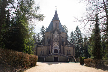 The Czech Republic, the Schwarzenberg tomb is one of the most remarkable architectural monuments in southern Bohemia. This tomb was built between 1874-1877 and it remains of 27 members of the family. © Kristyna