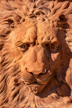 Majestic Lion Sculpture: Flagler College, St. Augustine, Florida, USA