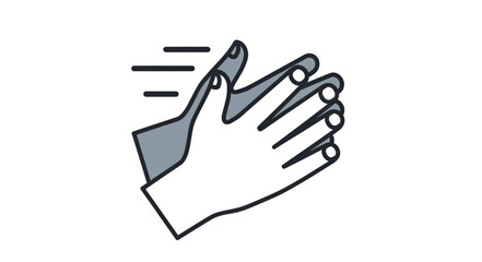 Fototapeta premium Illustration of hands clapping, symbolizing applause and appreciation.